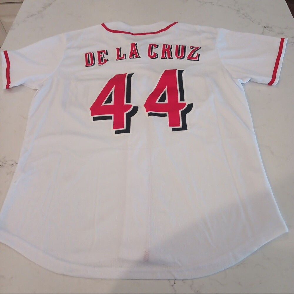 Cincinnati Reds ELLY DE LA CRUZ #44 Stitched Baseball Jersey White Medium M